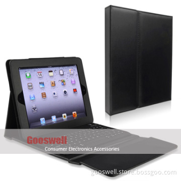 Factory Price PU Leather Case Cover Case with Wireless Bluetooth Keyboard in Retail Package For iPad2 iPad3 iPad4